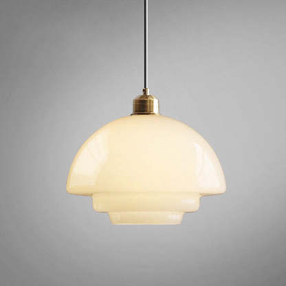 Mid Century Art Milk White Glass Pendant Light -Homdiy