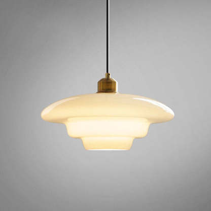 Mid Century Art Milk White Glass Pendant Light -Homdiy