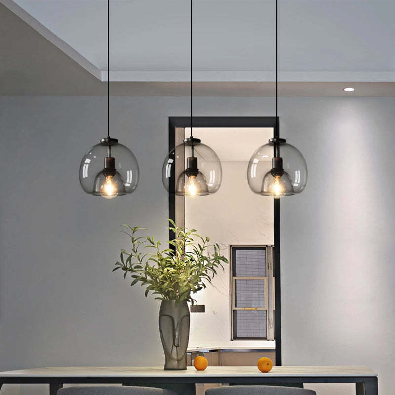 Modern Multi-Head Glass Kitchen Pendant Lights