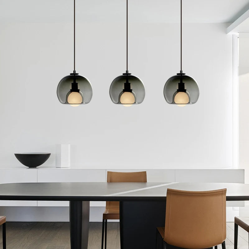 Modern Multi-Head Glass Kitchen Pendant Lights