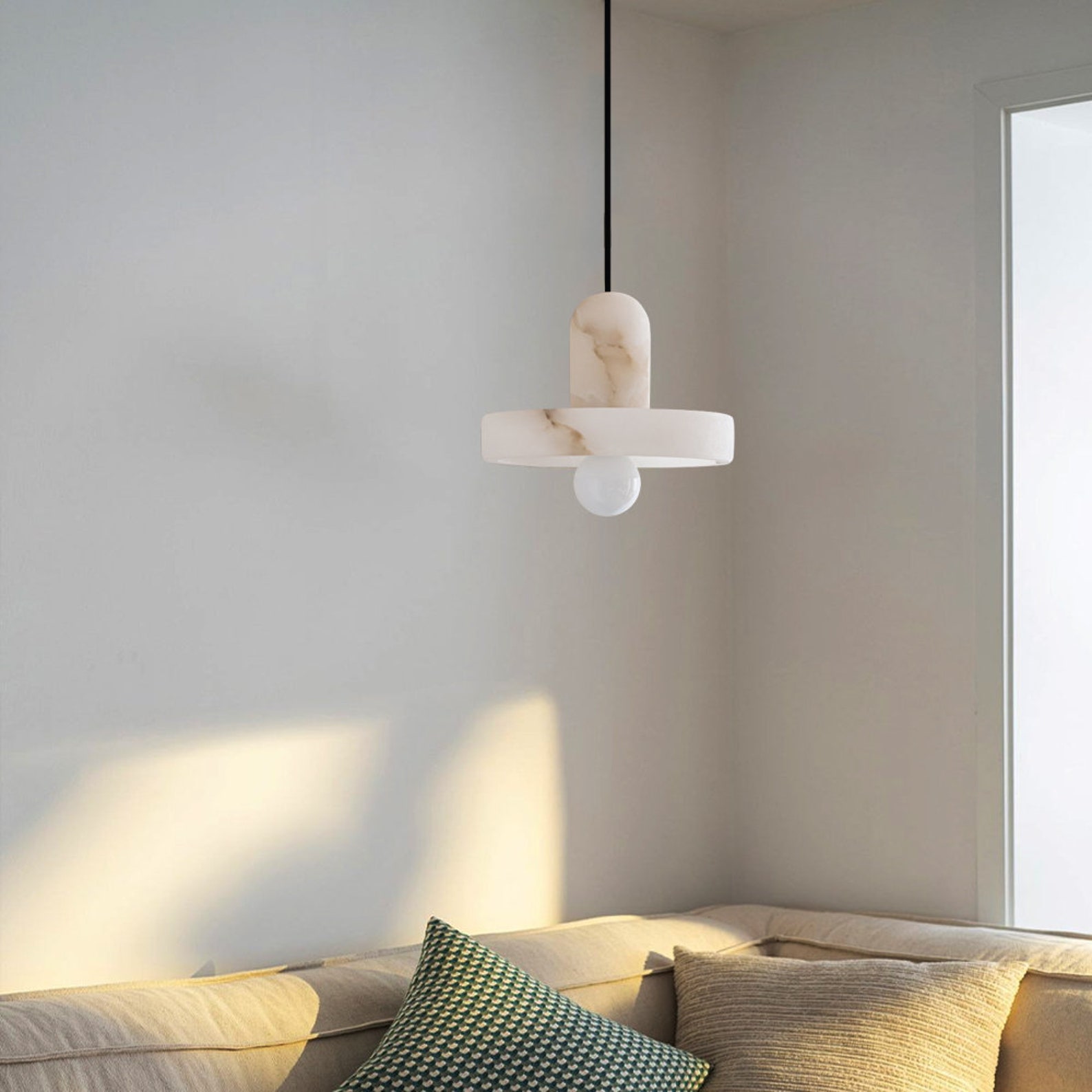 Marble Modern White Pendant Light For Living Room