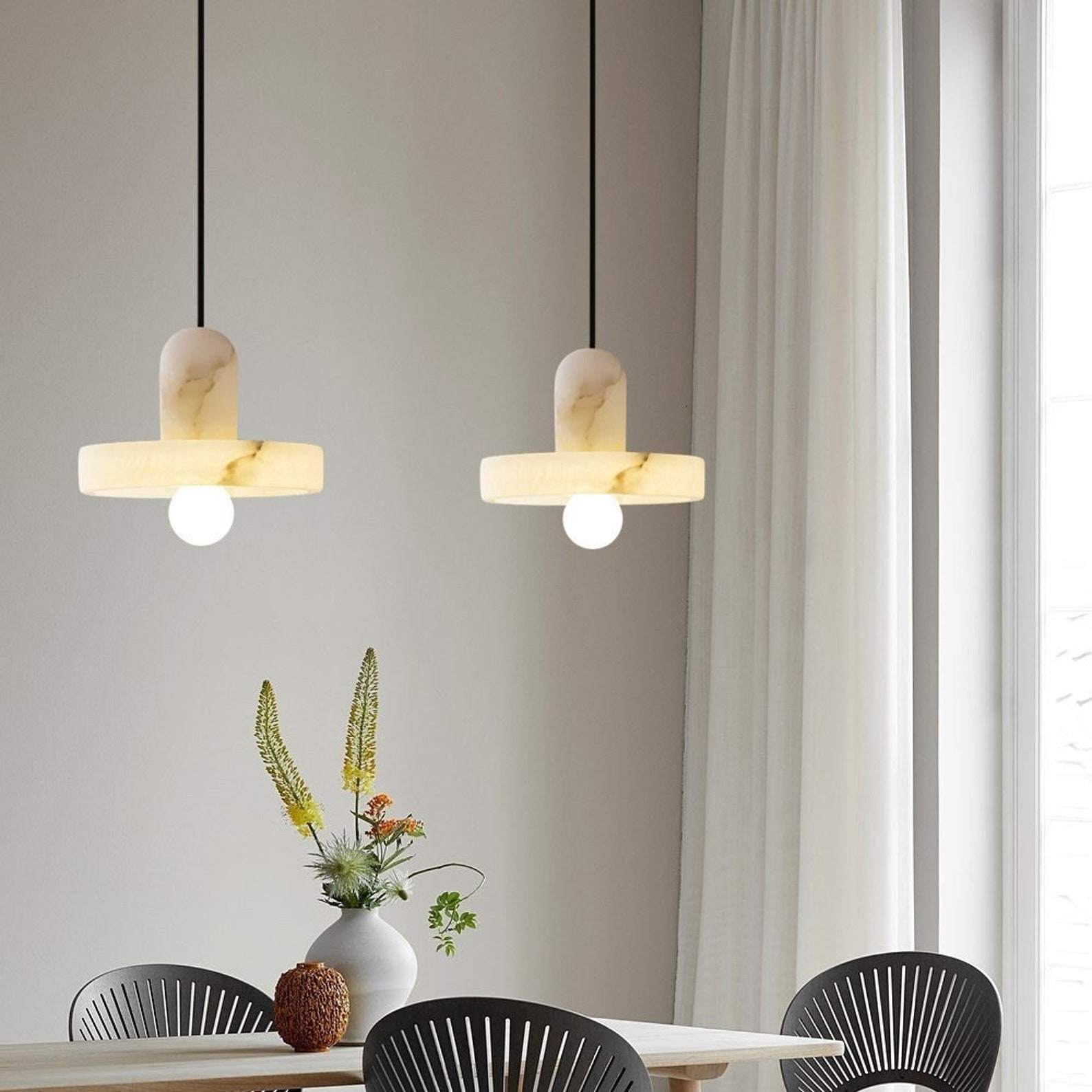 Marble Modern White Pendant Light For Living Room