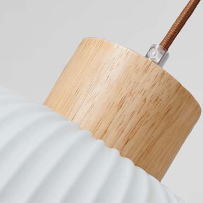 Nordic White Lantern Glass Pendant Lamp -Homdiy