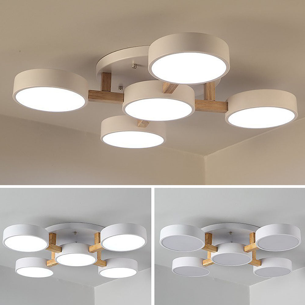 Simple LED Semi Flush Bedroom Ceiling Lighting