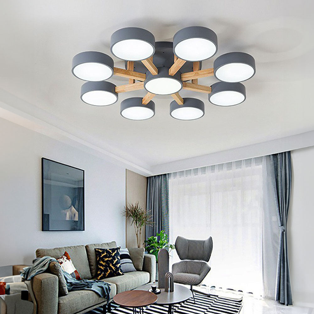 Simple LED Semi Flush Bedroom Ceiling Lighting