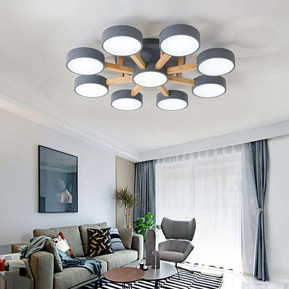 Simple LED Semi Flush Bedroom Ceiling Lighting
