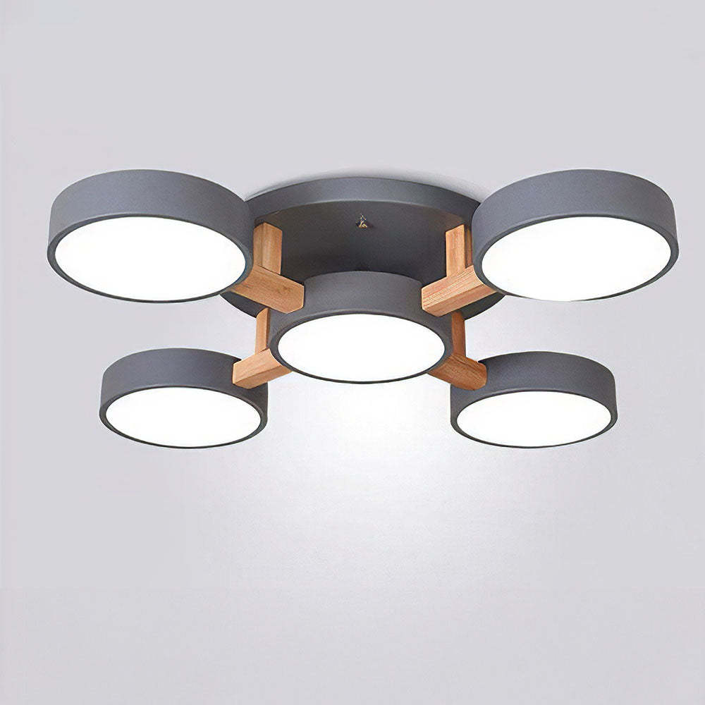 Simple LED Semi Flush Bedroom Ceiling Lighting