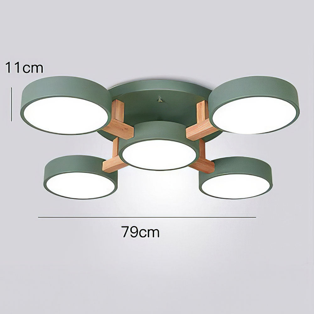 Simple LED Semi Flush Bedroom Ceiling Lighting