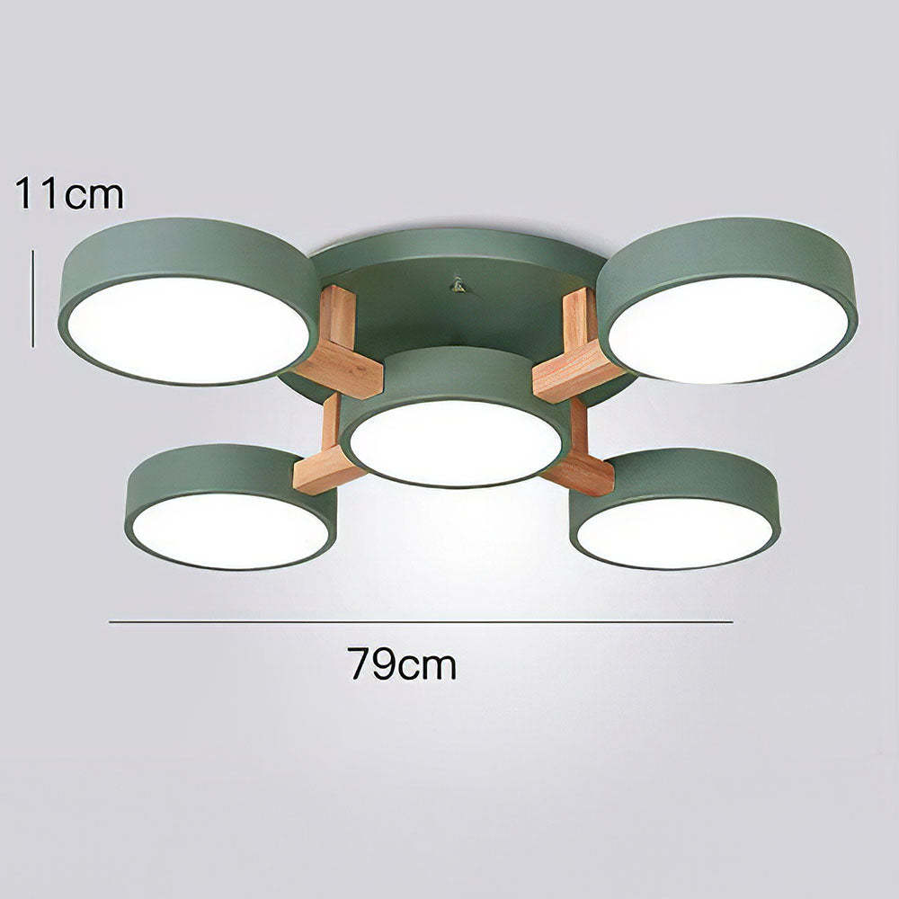 Simple LED Semi Flush Bedroom Ceiling Lighting