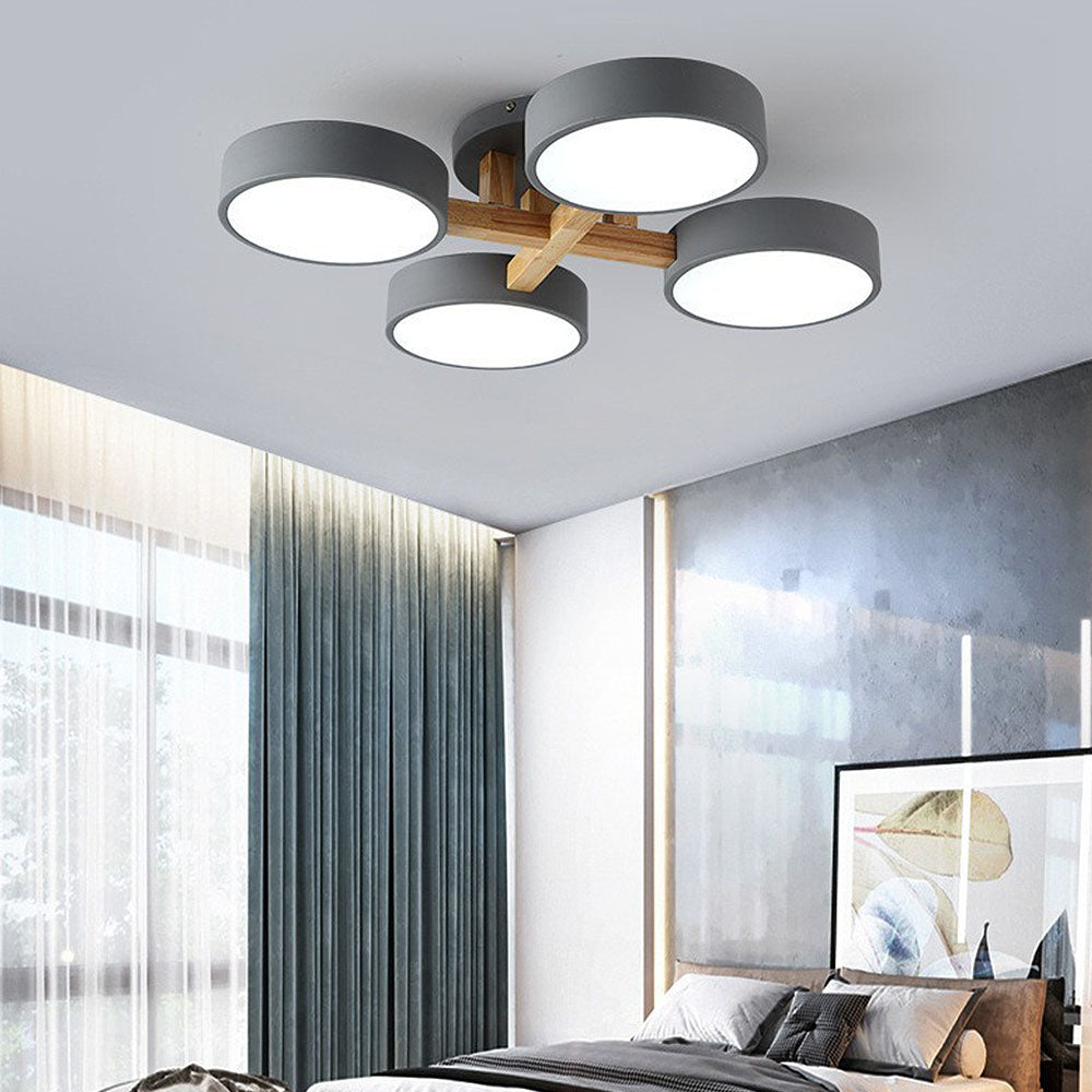 Simple LED Semi Flush Bedroom Ceiling Lighting