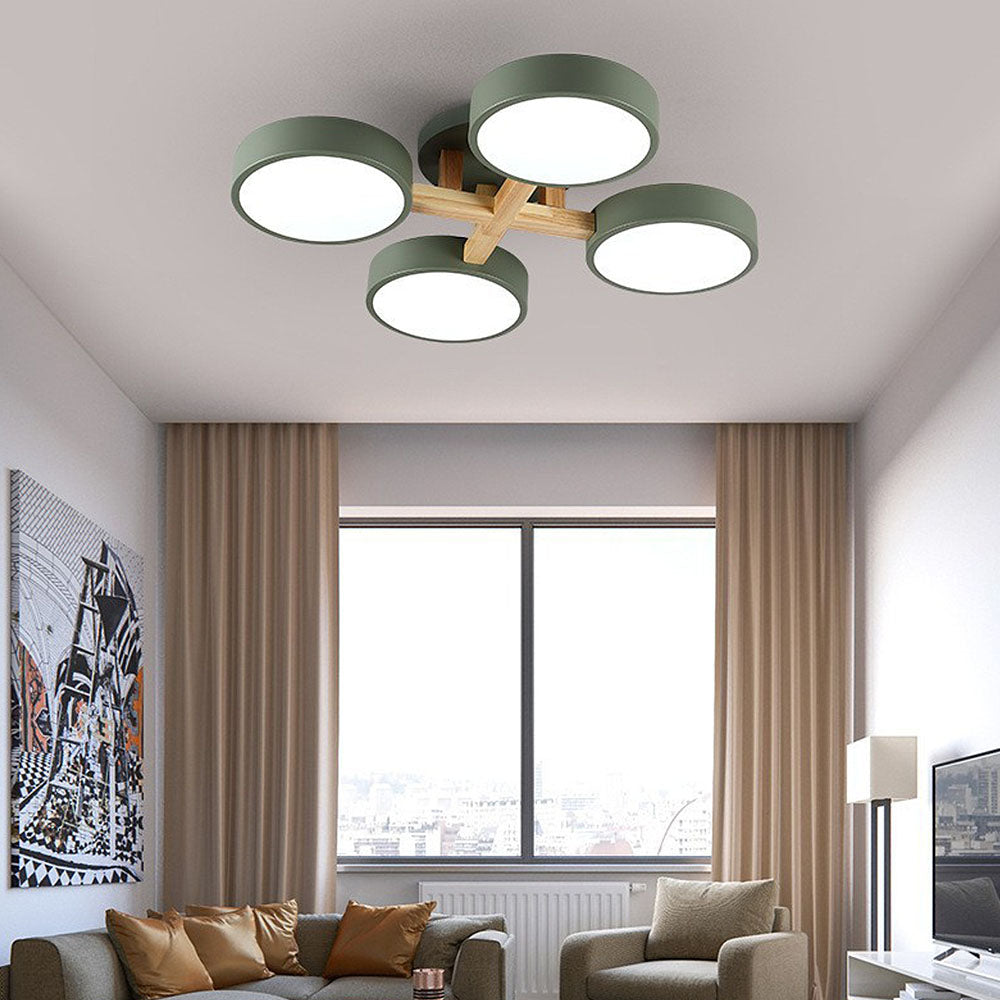 Simple LED Semi Flush Bedroom Ceiling Lighting