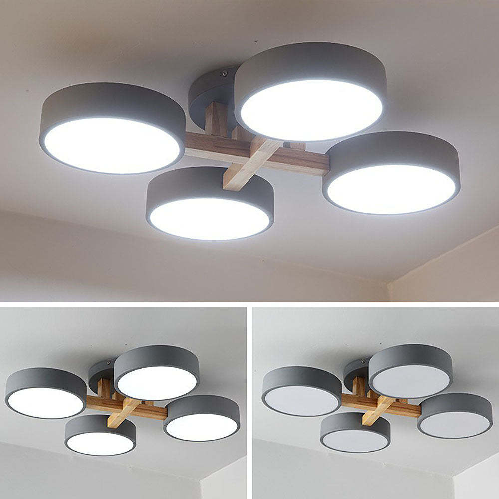 Simple LED Semi Flush Bedroom Ceiling Lighting