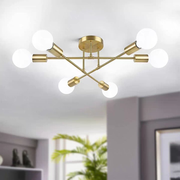 Semi Flush Mount Iron Bedroom Ceiling Lights