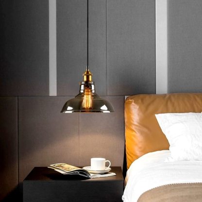Nordic Simple Clear Glass Bedside Pendant Lighting
