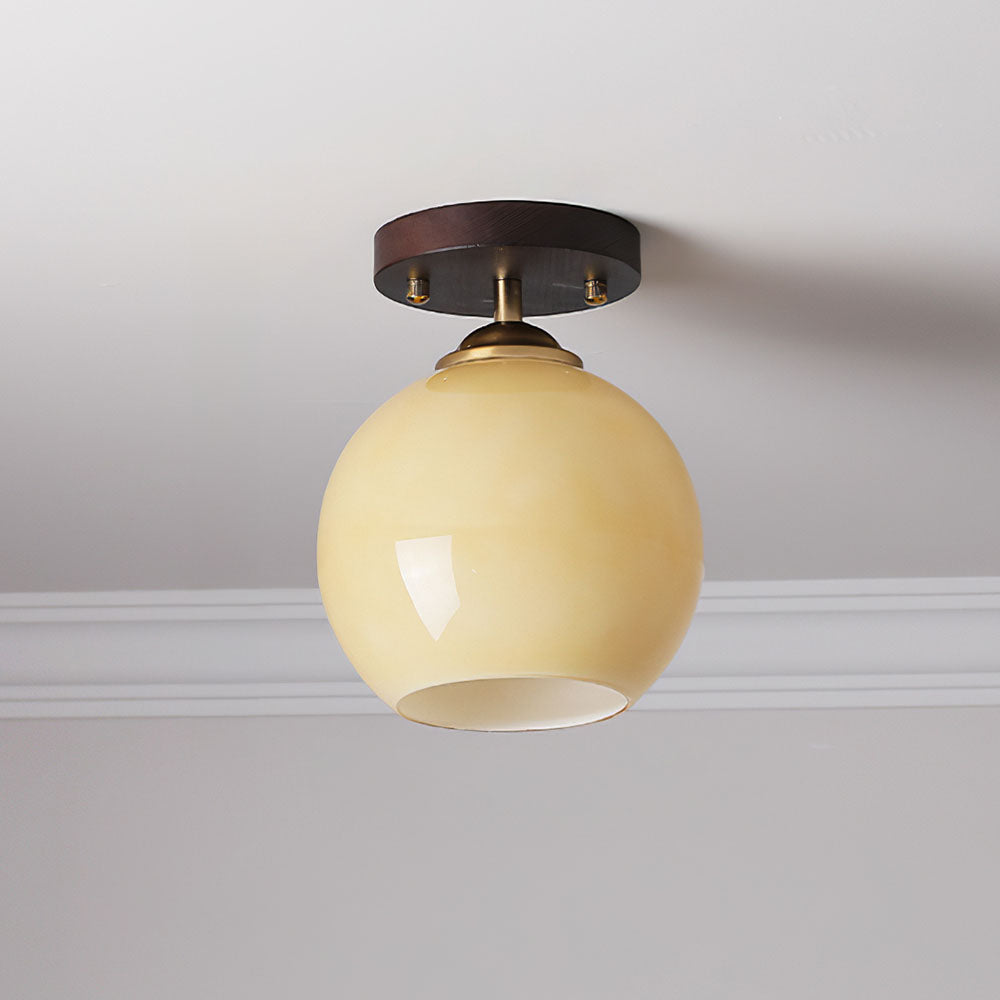 Vintage Orange Round Ceiling Bedroom Lighting