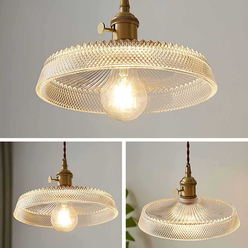 Antique Single Glass Bedroom Pendant Lights