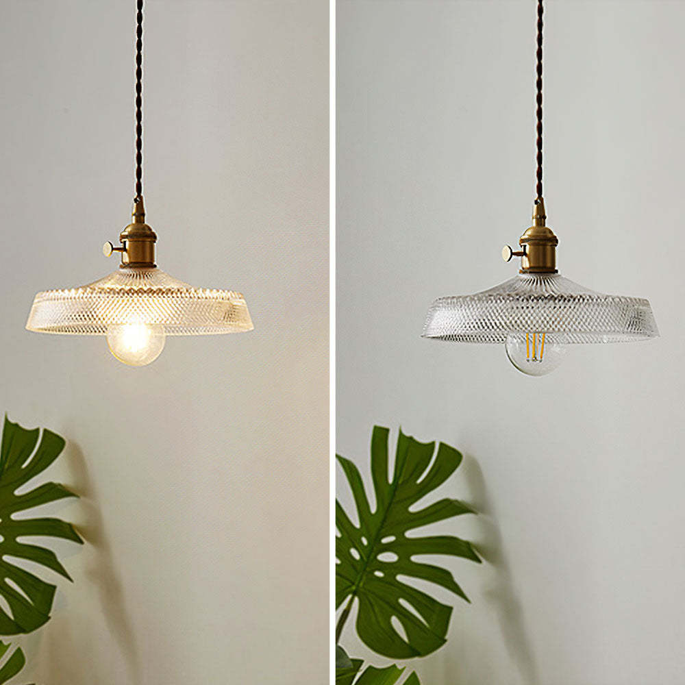 Antique Single Glass Bedroom Pendant Lights