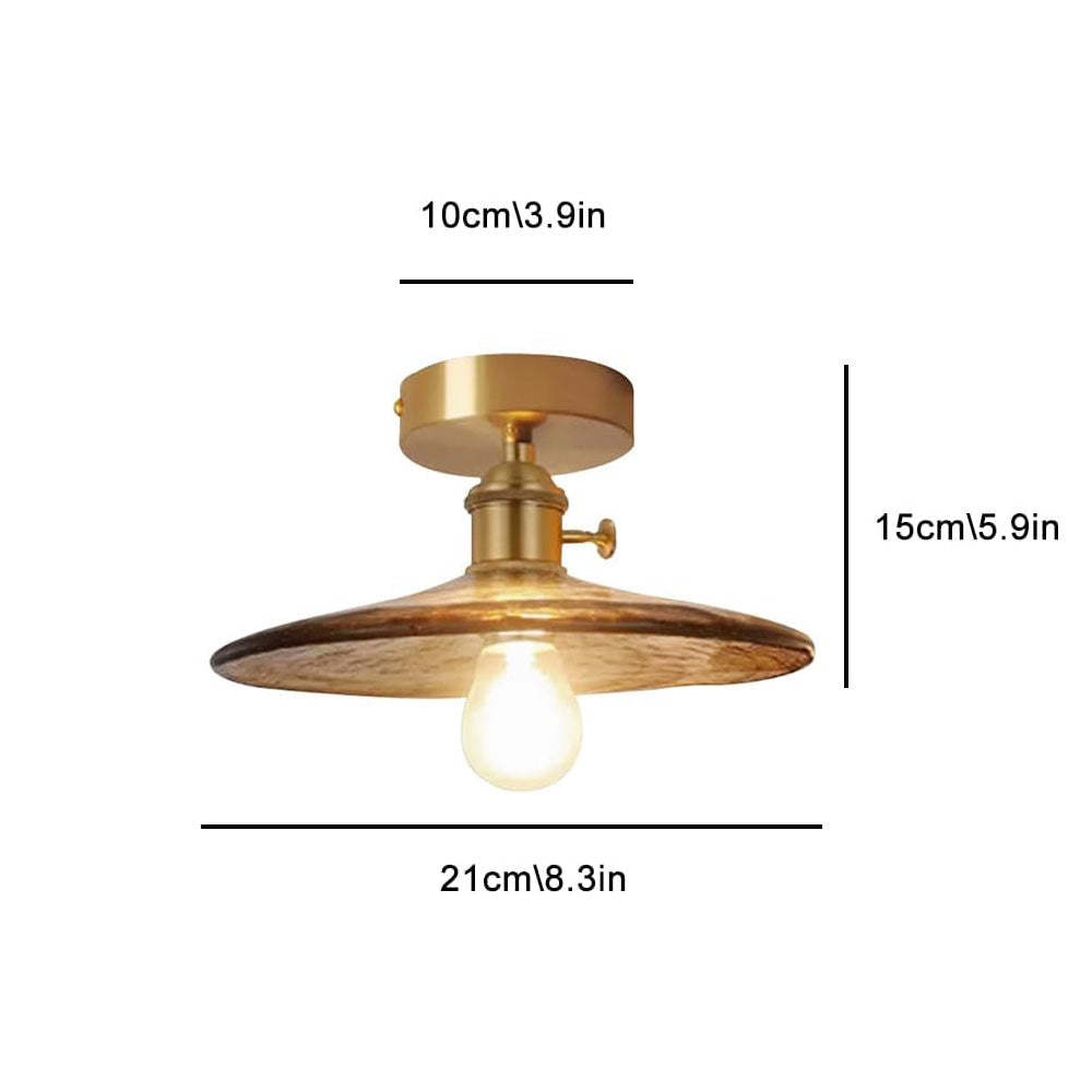 Antique Simple Glass Ceiling Lighting For Bedroom