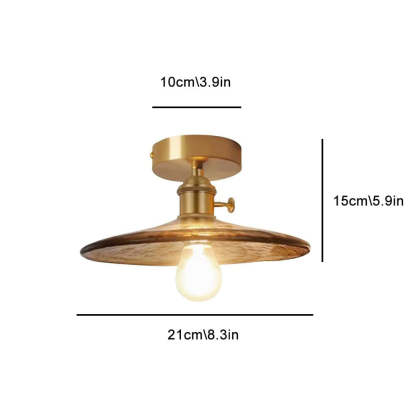 Antique Simple Glass Ceiling Lighting For Bedroom