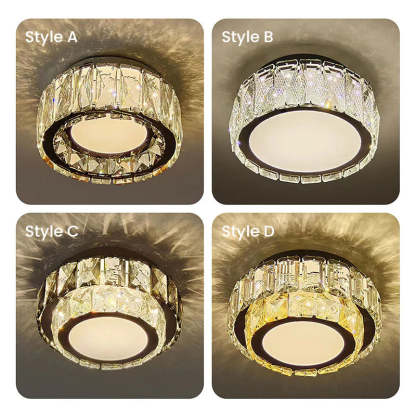 Crystal Bright Flush Ceiling Lights For