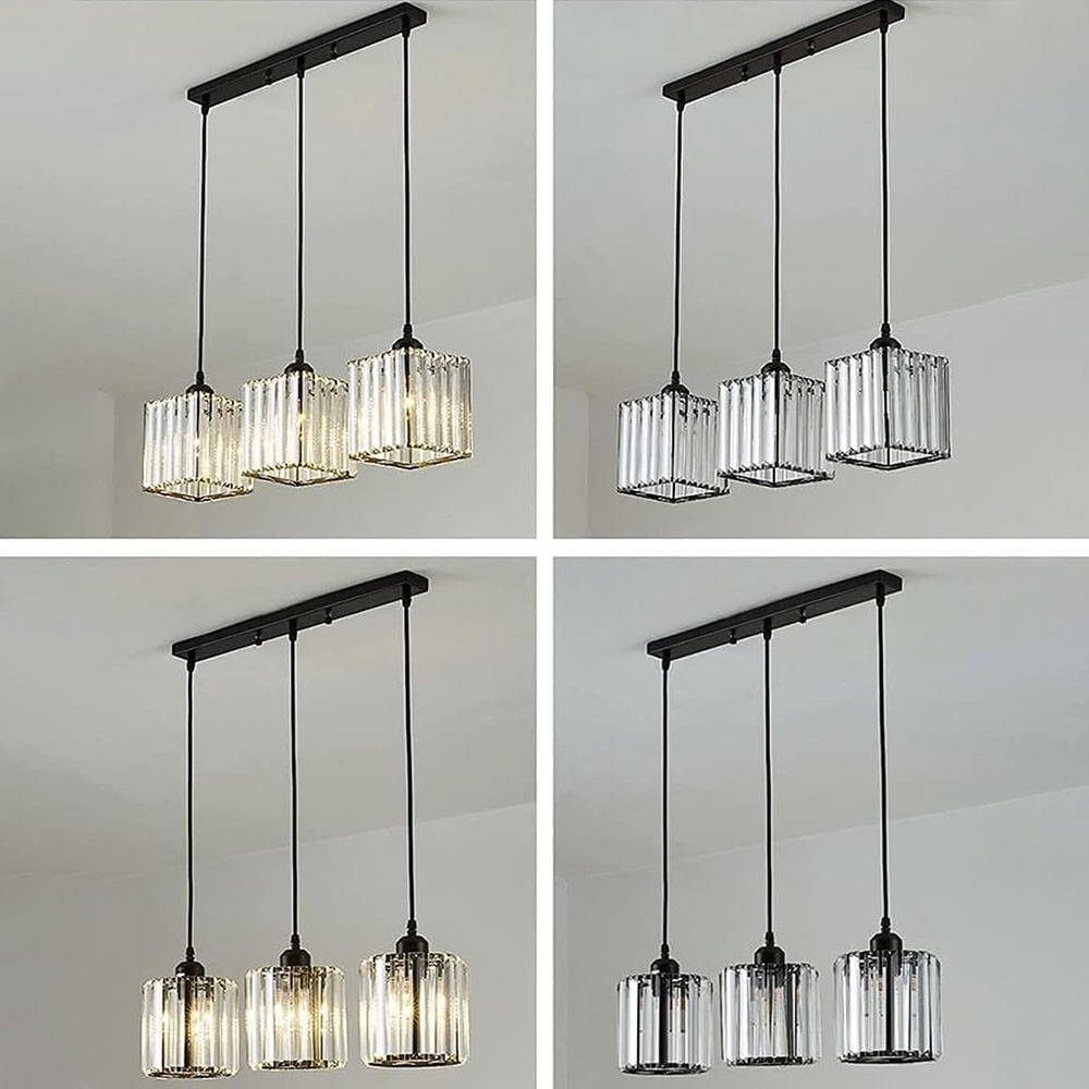 Modern Multi-Head Crystal Kitchen Island Lamps