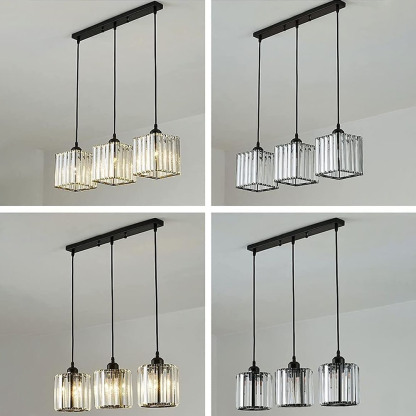Modern Multi-Head Crystal Kitchen Island Lamps
