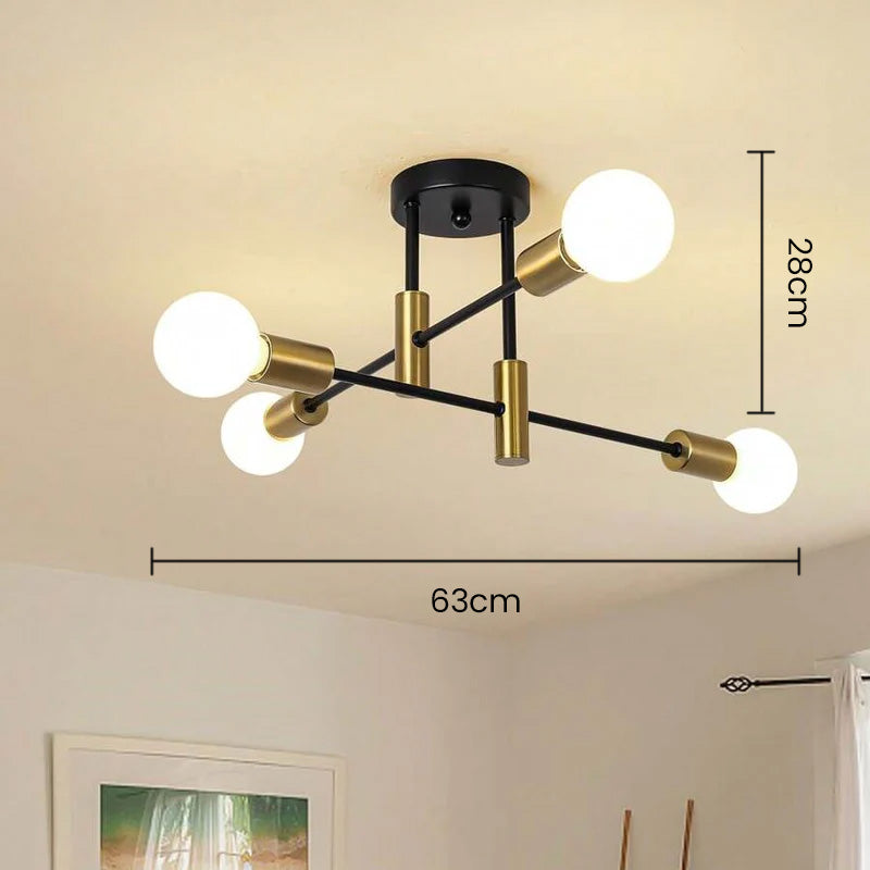 Modern Nordic Black Chandelier Lights