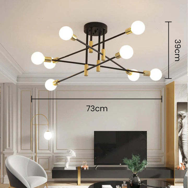 Modern Nordic Black Chandelier Lights