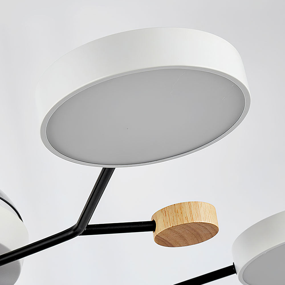 Round Metal Led Ceiling Fan Light For Bedroom