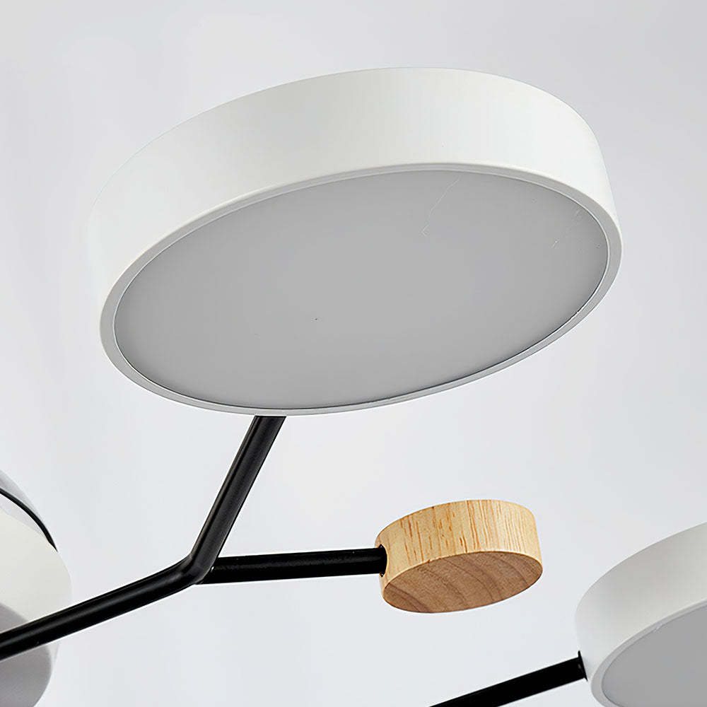 Round Metal Led Ceiling Fan Light For Bedroom