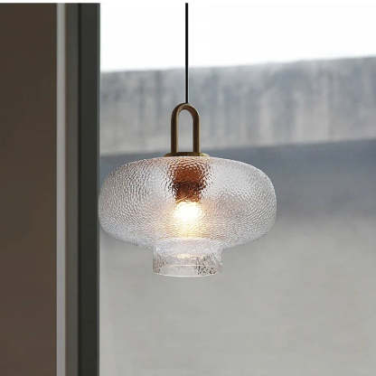 Homdiy Modern Pendant Light Frosted Glass Simple Kitchen Pendant Lamp