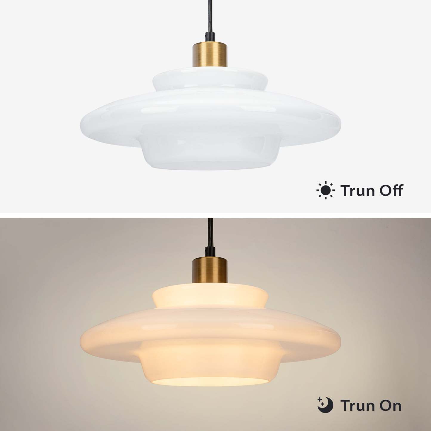 Mid Century Home Decor Glass Ceiling Pendant Light