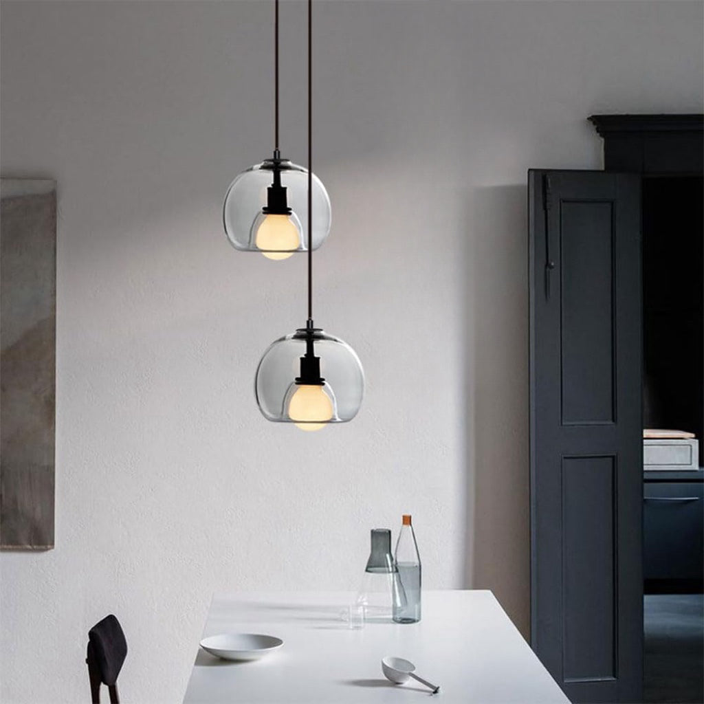 Modern Multi-Head Glass Kitchen Pendant Lights