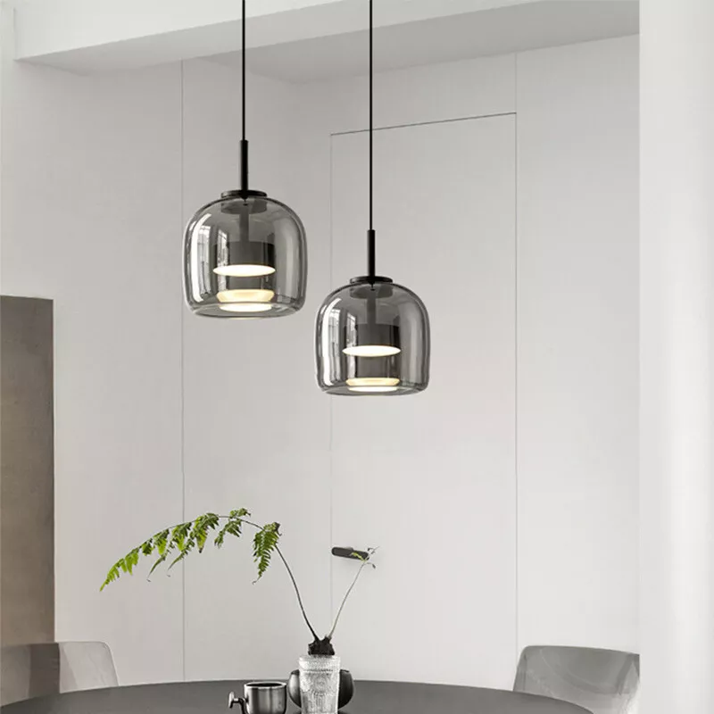 Modern Simple Glass Bowl Led Kitchen Pendant Light