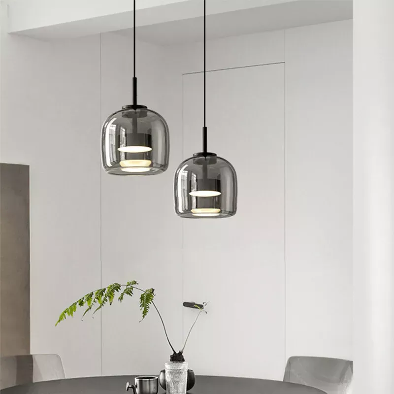 Modern Simple Glass Bowl Led Kitchen Pendant Light