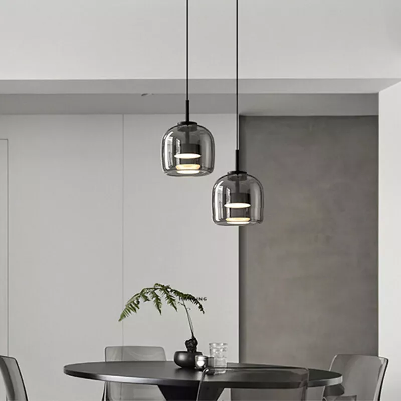 Modern Simple Glass Bowl Led Kitchen Pendant Light