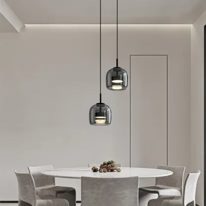 Modern Simple Glass Bowl Led Kitchen Pendant Light