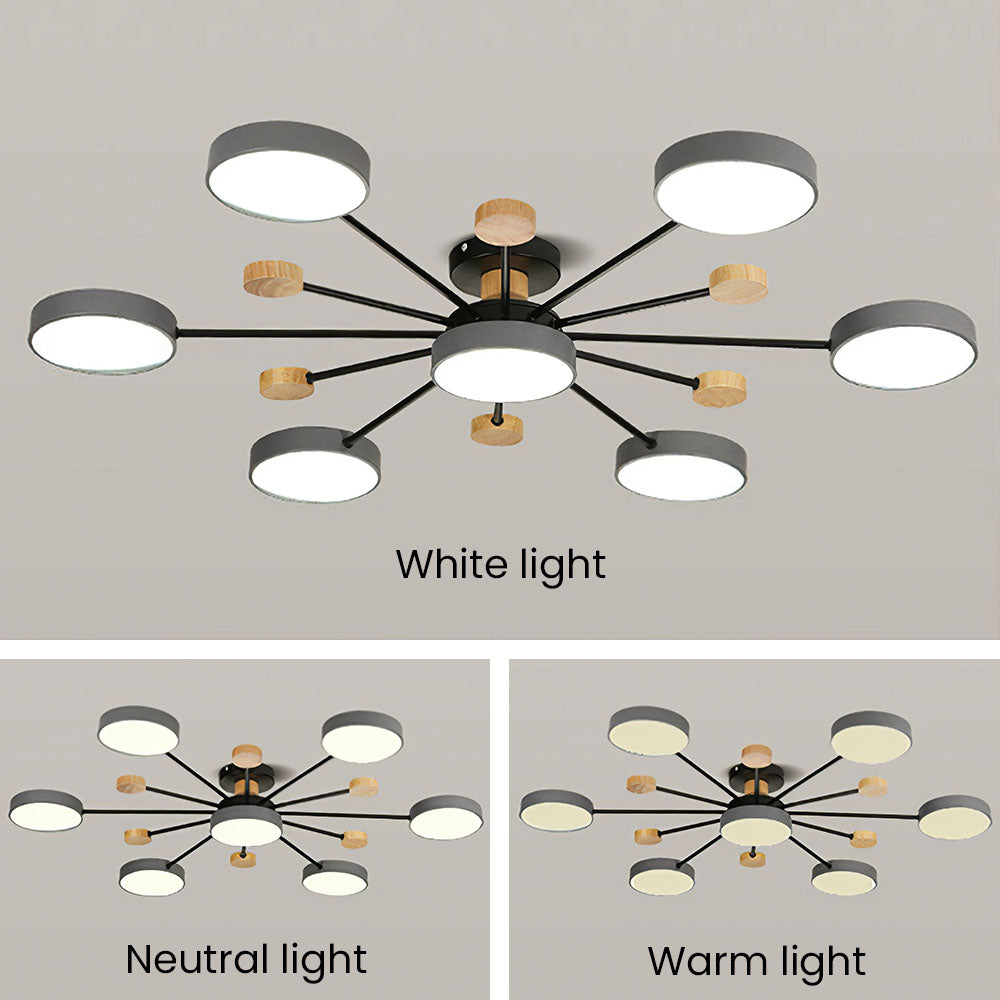 Modern Semi Flush Mounted LED Ceiling Lights for Living Room