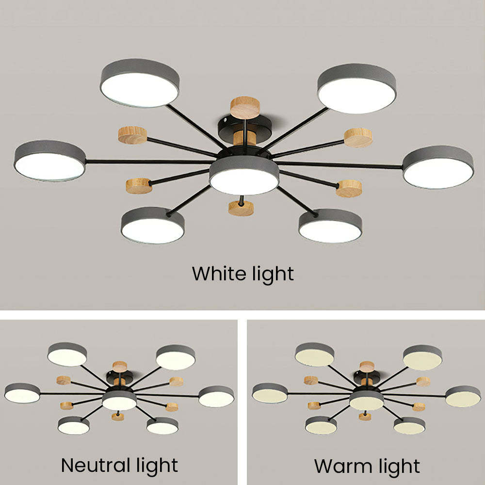 Modern Semi Flush Mounted LED Ceiling Lights for Living Room