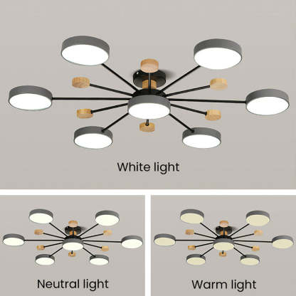 Modern Semi Flush Mounted LED Ceiling Lights for Living Room