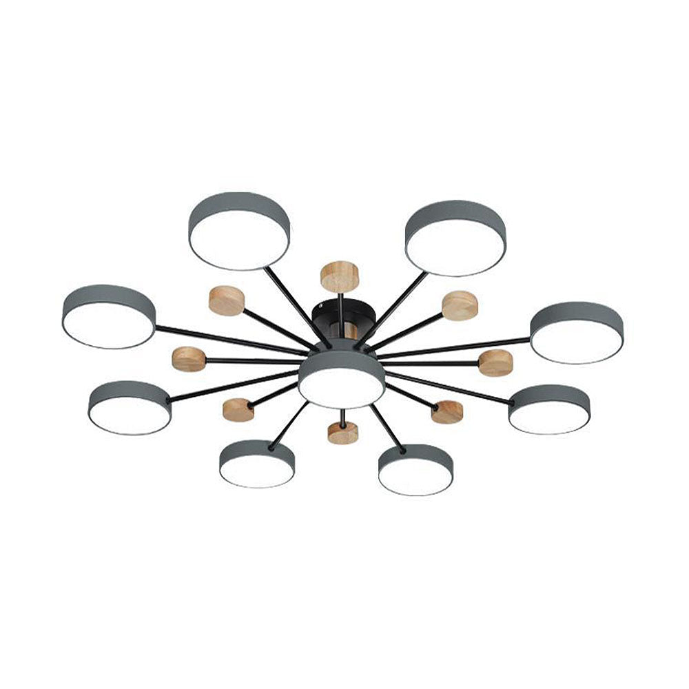 Modern Semi Flush Mounted LED Ceiling Lights for Living Room