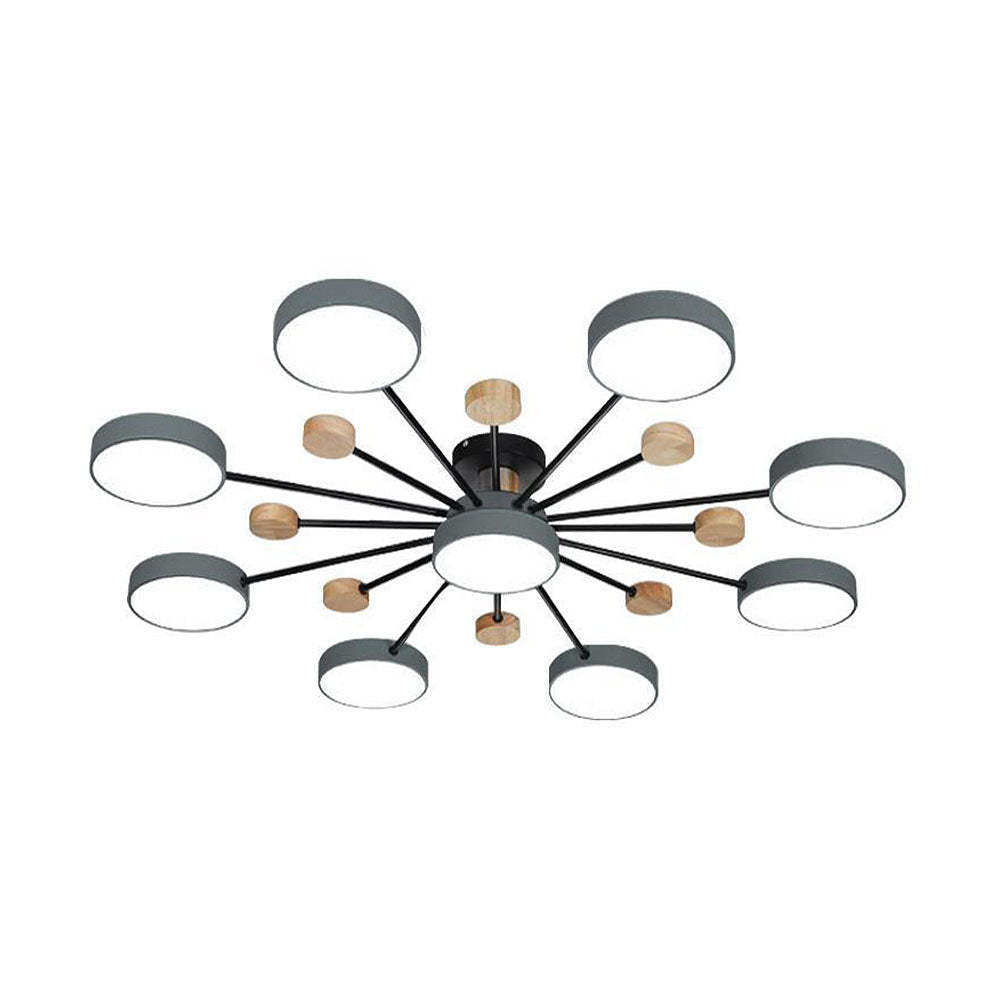Modern Semi Flush Mounted LED Ceiling Lights for Living Room