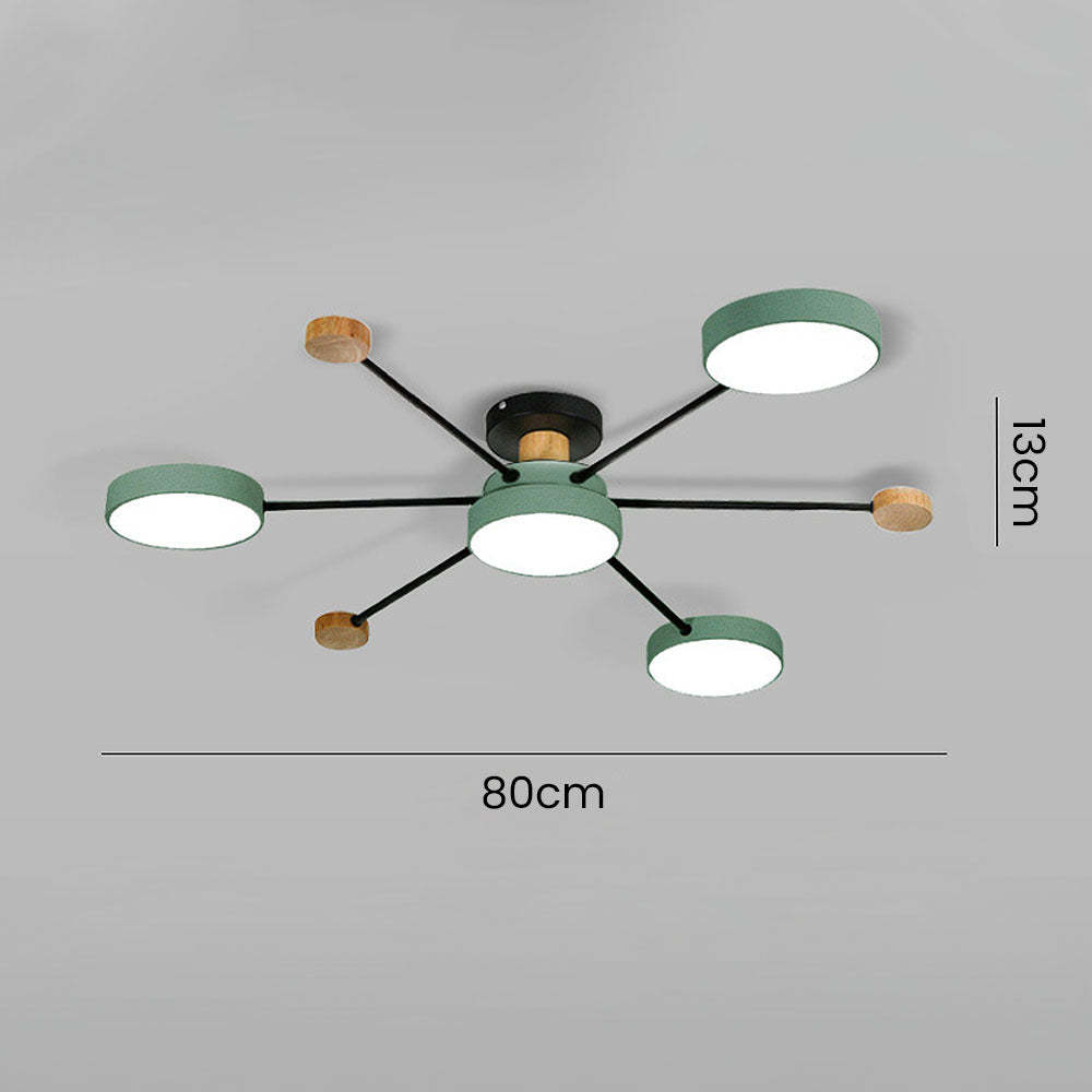 Modern Semi Flush Mounted LED Ceiling Lights for Living Room