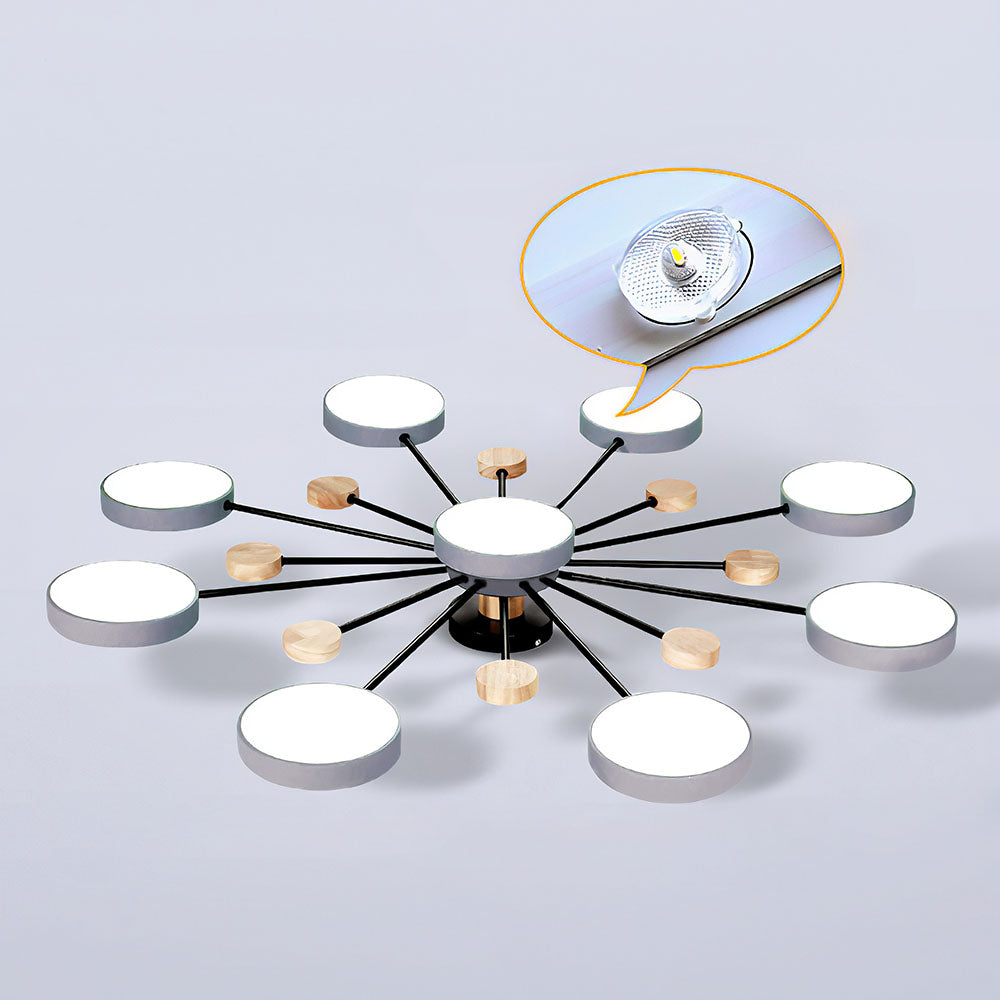 Modern Semi Flush Mounted LED Ceiling Lights for Living Room