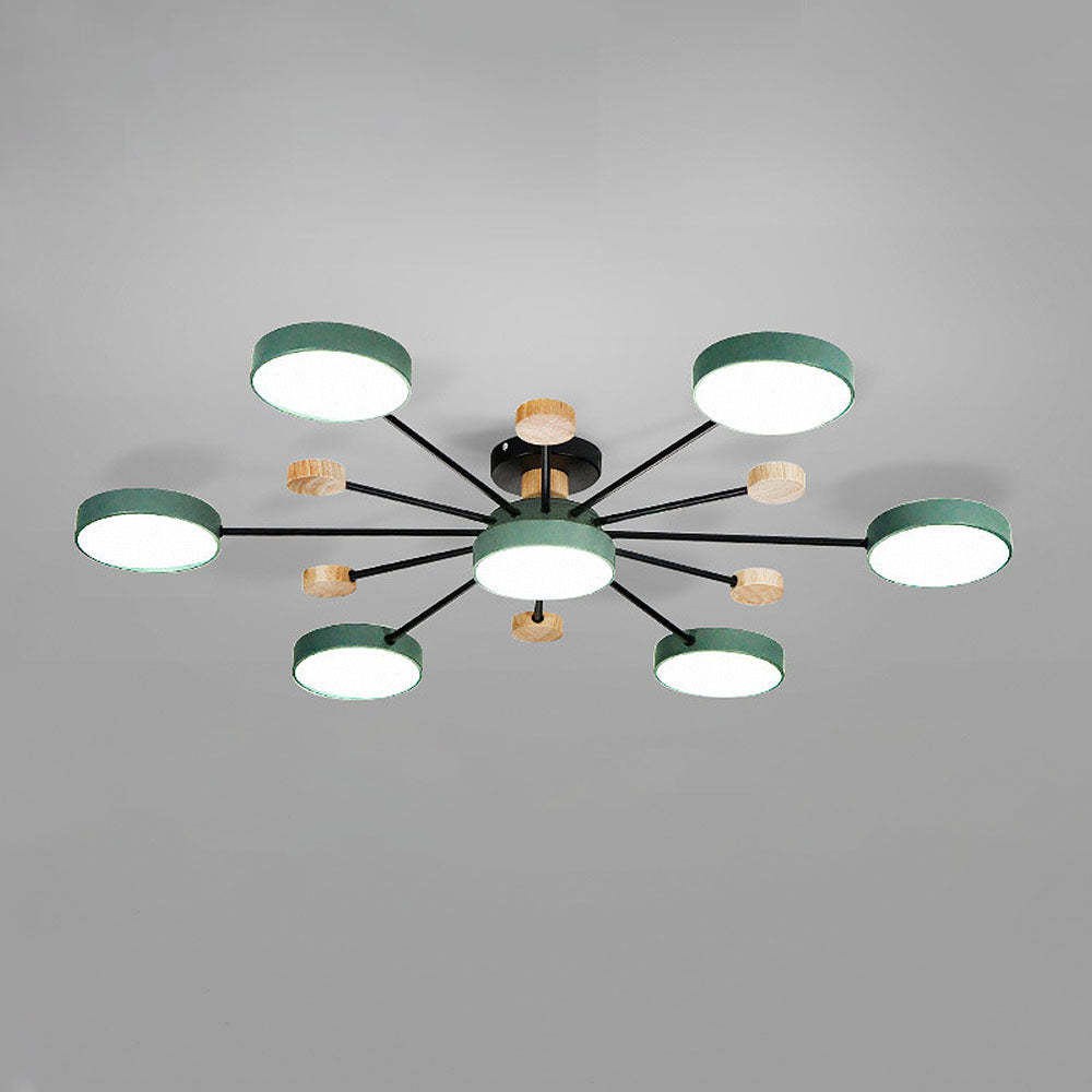 Modern Semi Flush Mounted LED Ceiling Lights for Living Room