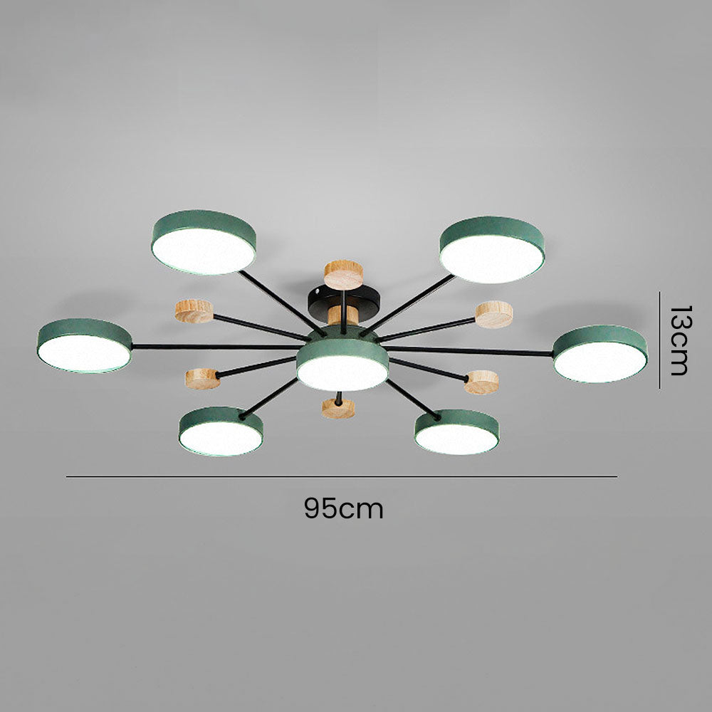 Modern Semi Flush Mounted LED Ceiling Lights for Living Room