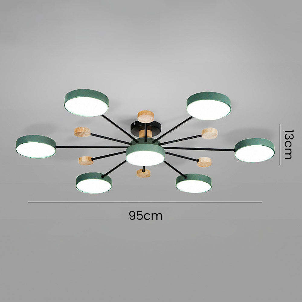 Modern Semi Flush Mounted LED Ceiling Lights for Living Room