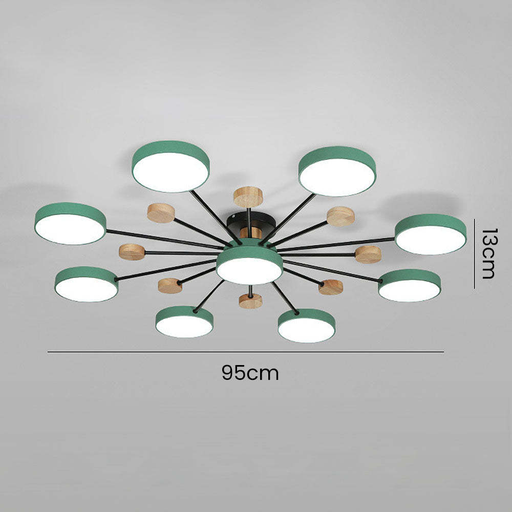 Modern Semi Flush Mounted LED Ceiling Lights for Living Room