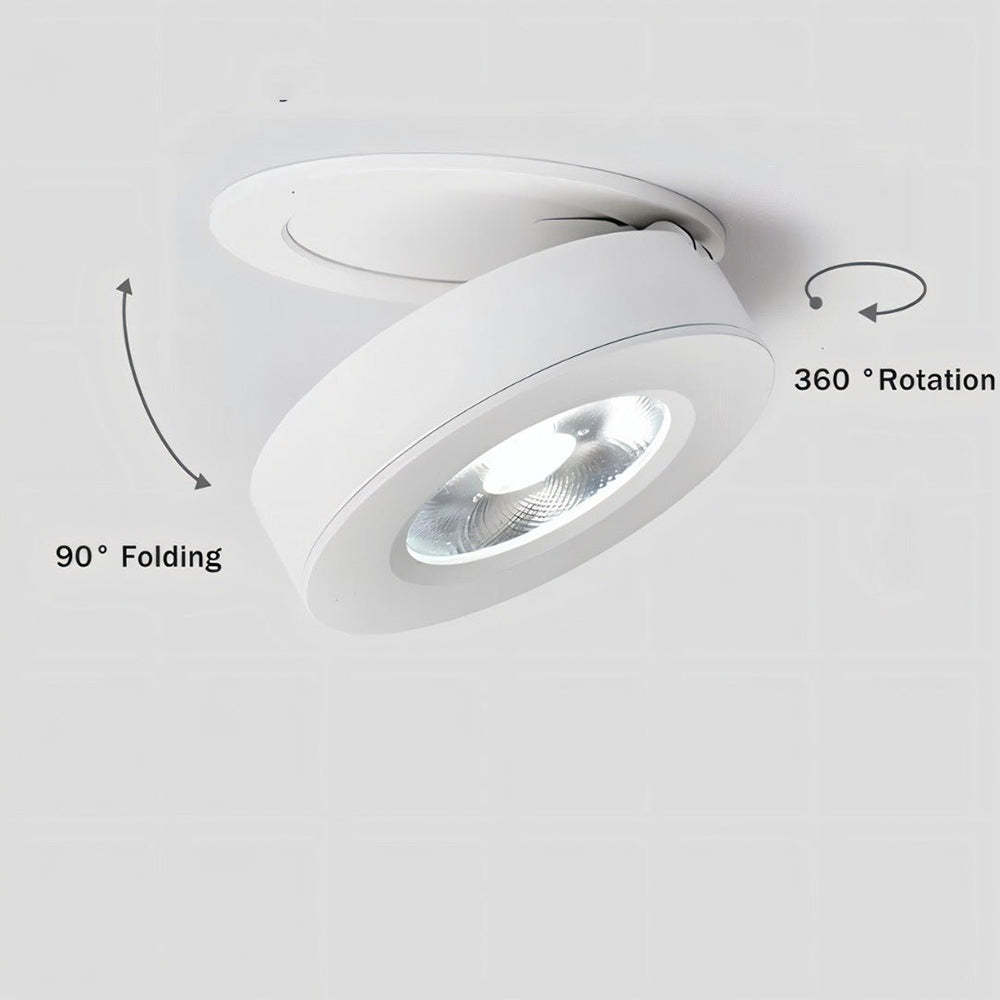 360° Rotatable Compact Round Aluminum LED Ceiling Downlights For Hallway