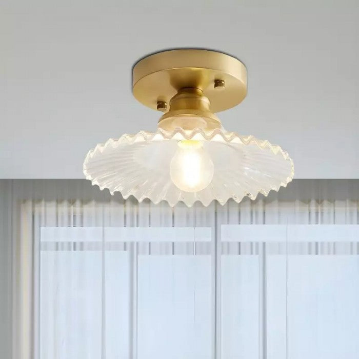 Nordic Green Semi-Flush Mount Ceiling Light